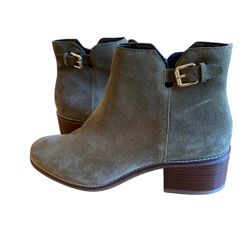 Cole Haan Womens Dark Olive Ankle Boots Size 9 1/2 B